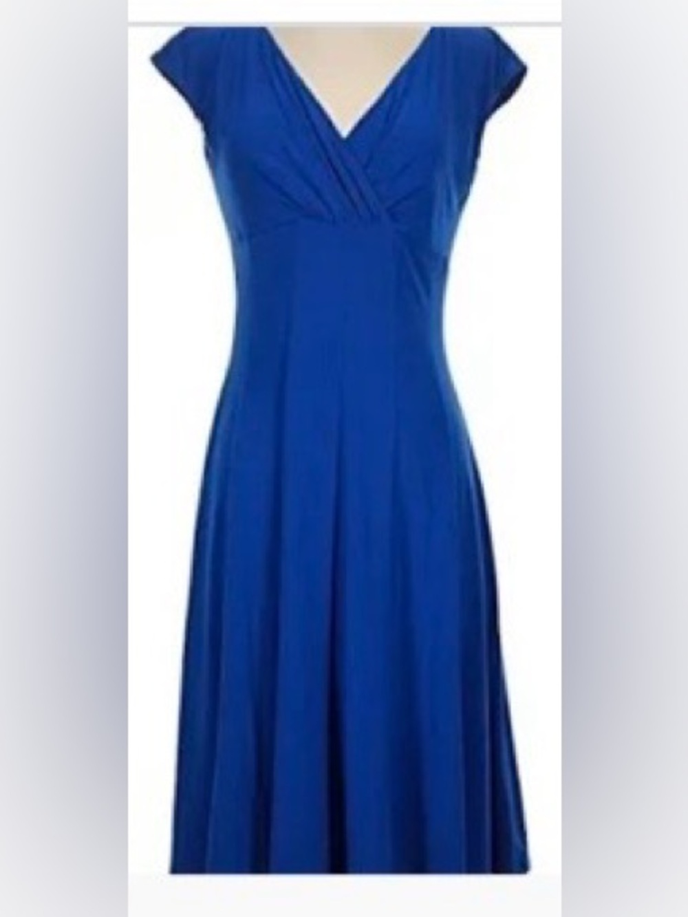 Ralph Lauren Royal Blue V-Neck Cocktail Dress